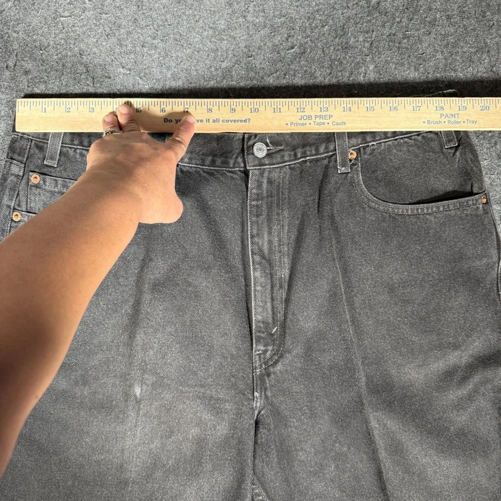 Y2K VTG Levis 550 Relaxed Fit Mens Denim Shorts Faded Black 42 35550-1865 Mexico